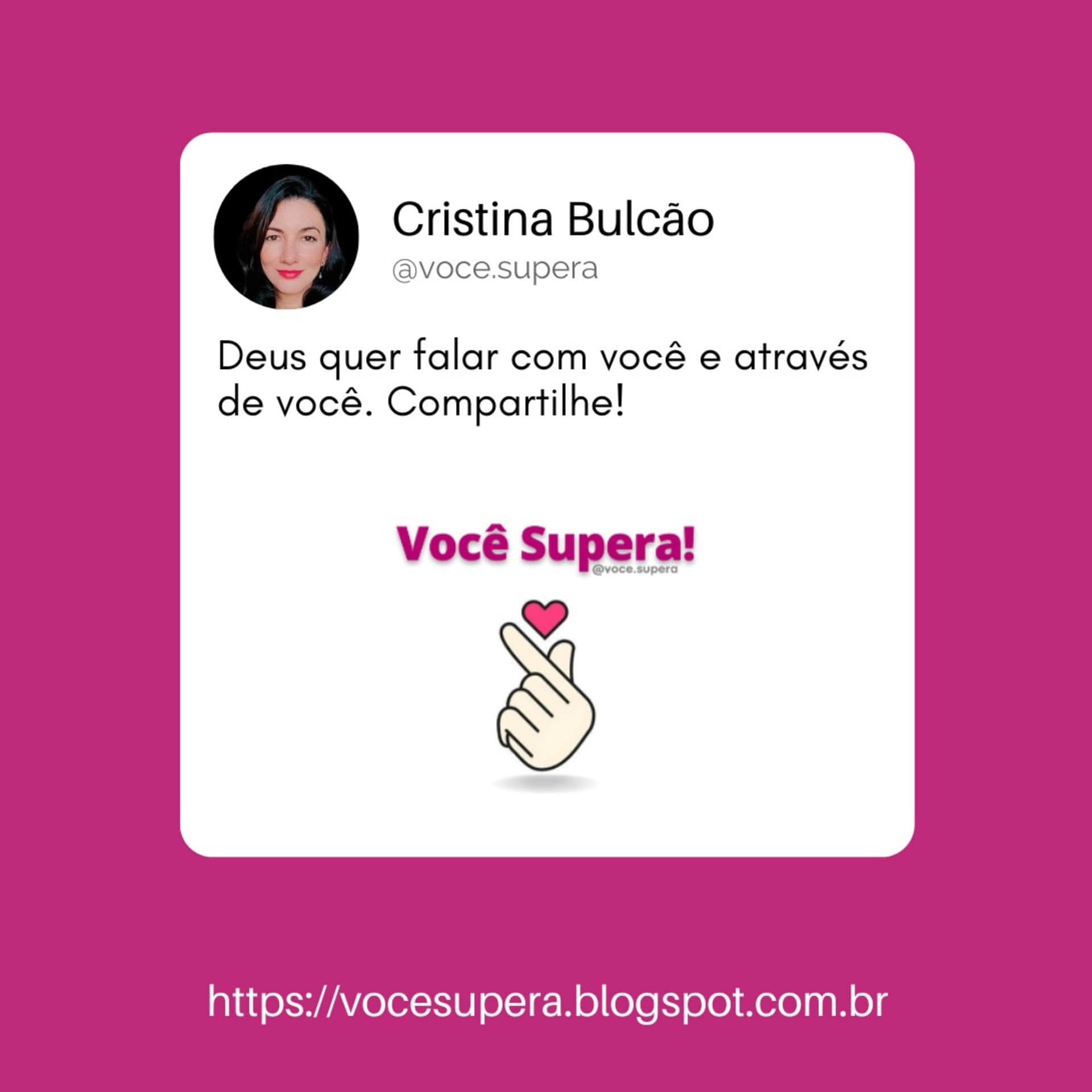 Cristina Bulcão | Você Supera! - Podcasts