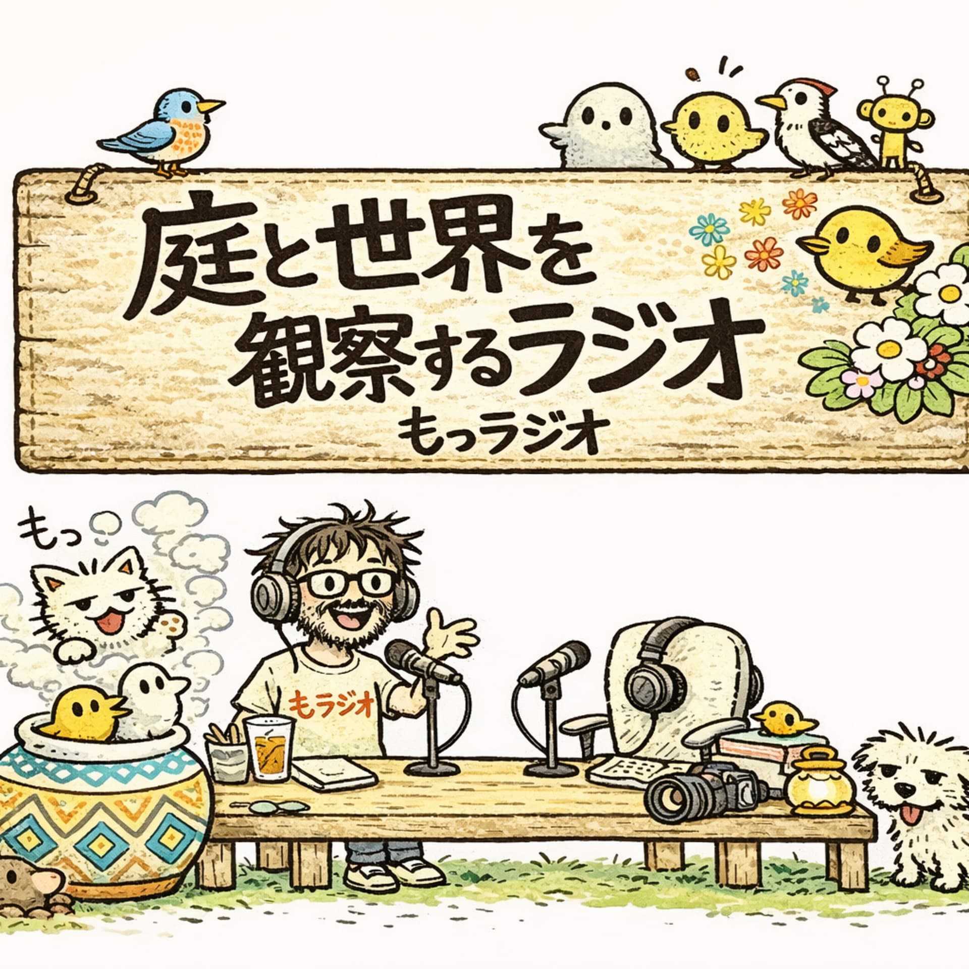 もっラジオ|庭と世界を観察する好奇心ラジオ - ポッドキャスト