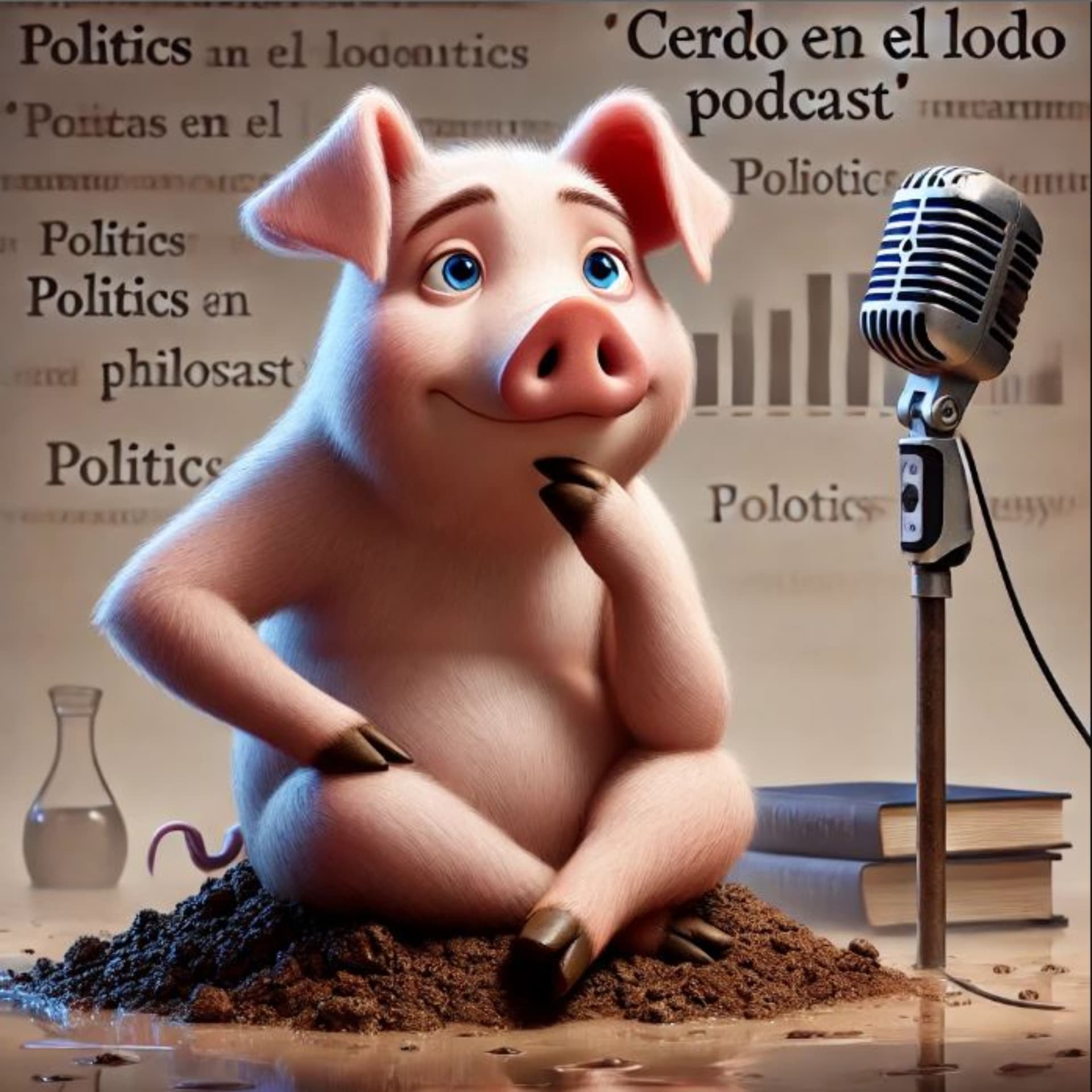 Cerdo en el Lodo