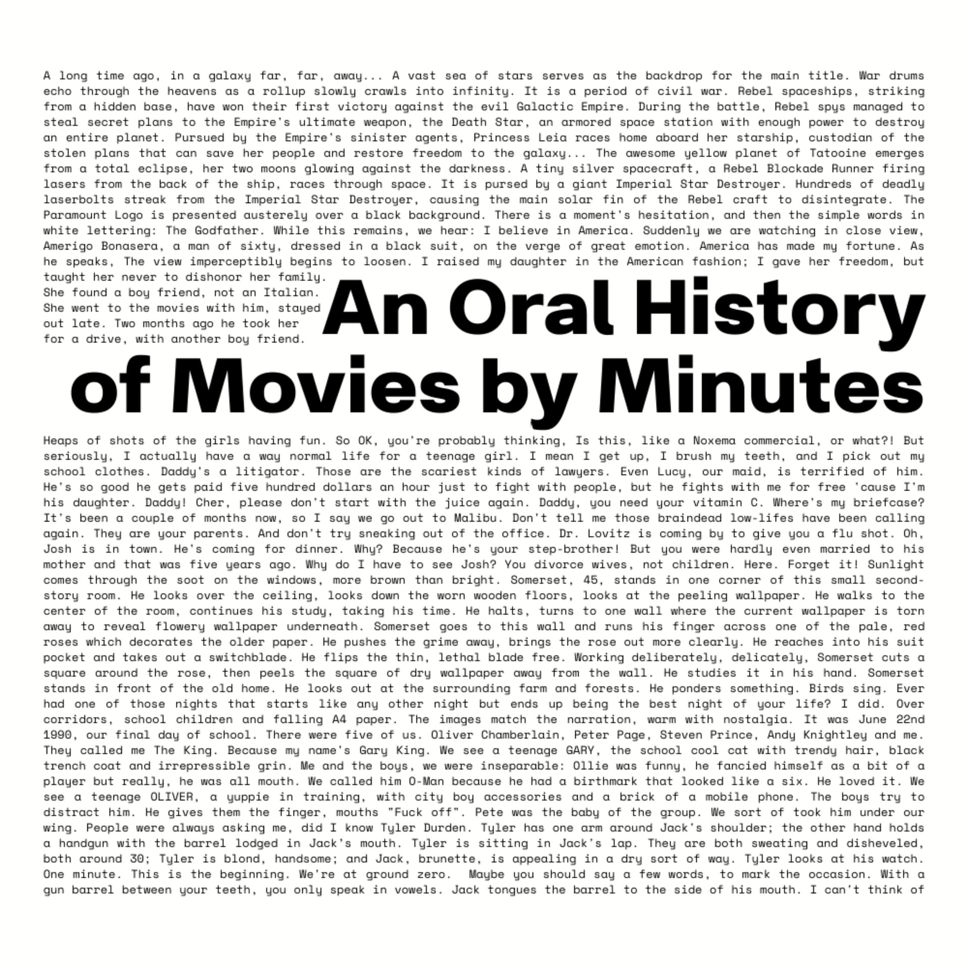 Oral History of Movies by Minutes - Podcasts