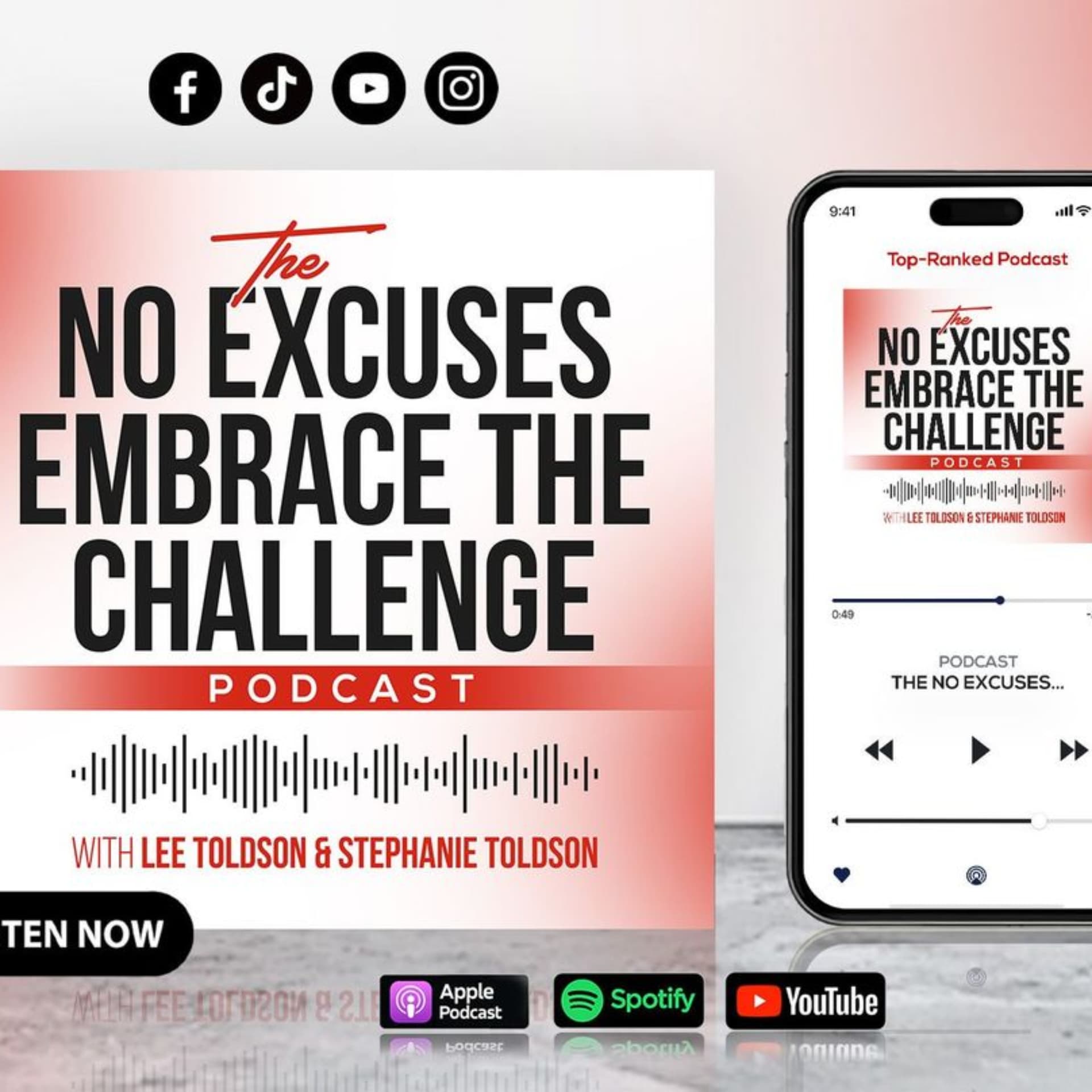 No Excuses Embrace The Challenge - Podcasts