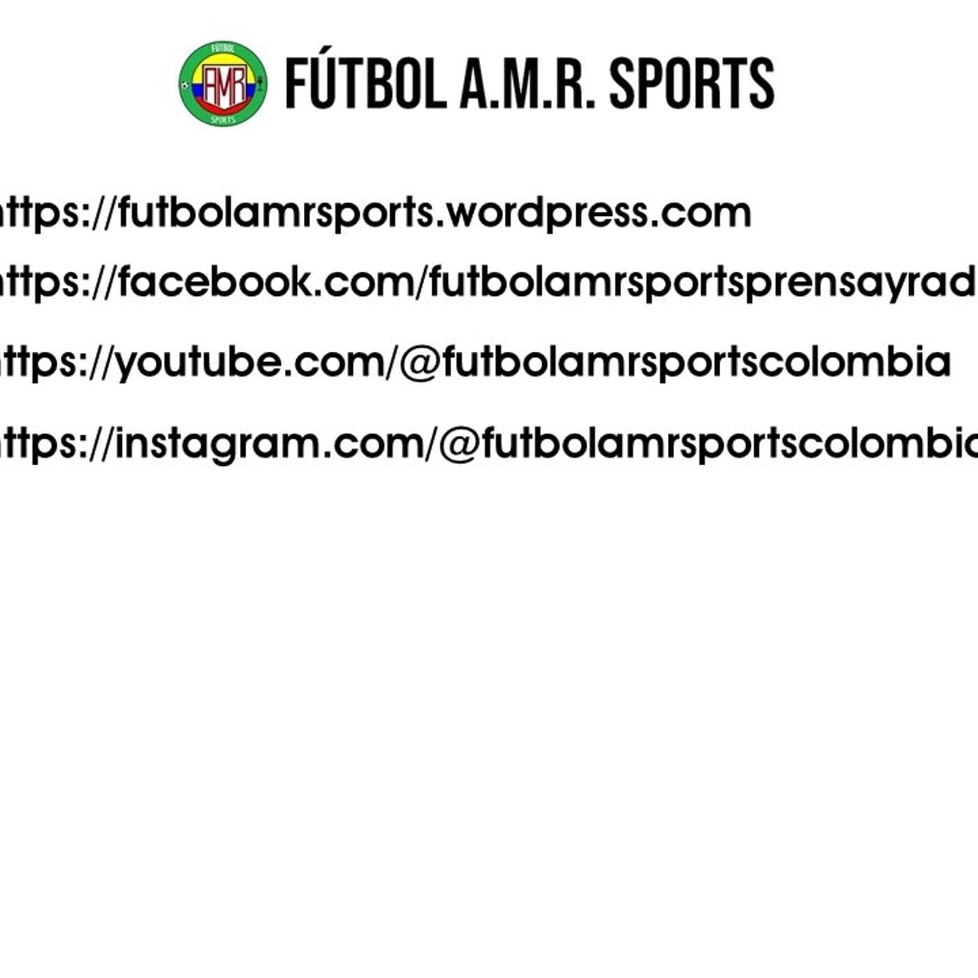 Fútbol A.M.R. Sports tiras radiohabladas. - Podcasts
