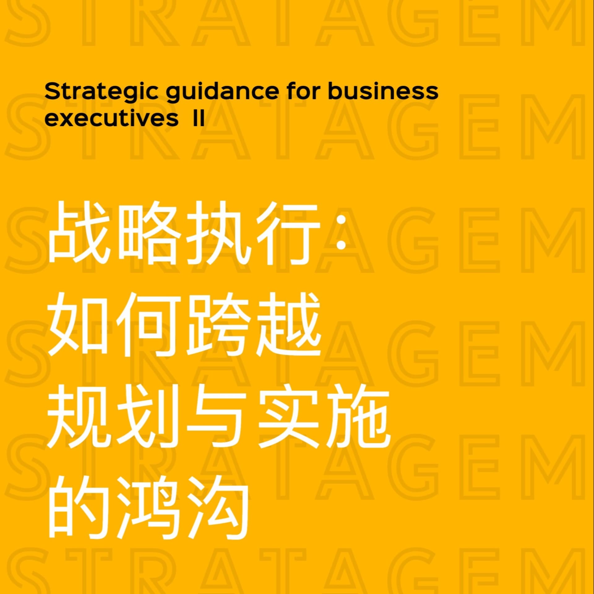 战略执行:如何跨越规划与实施的鸿沟 - Podcasts