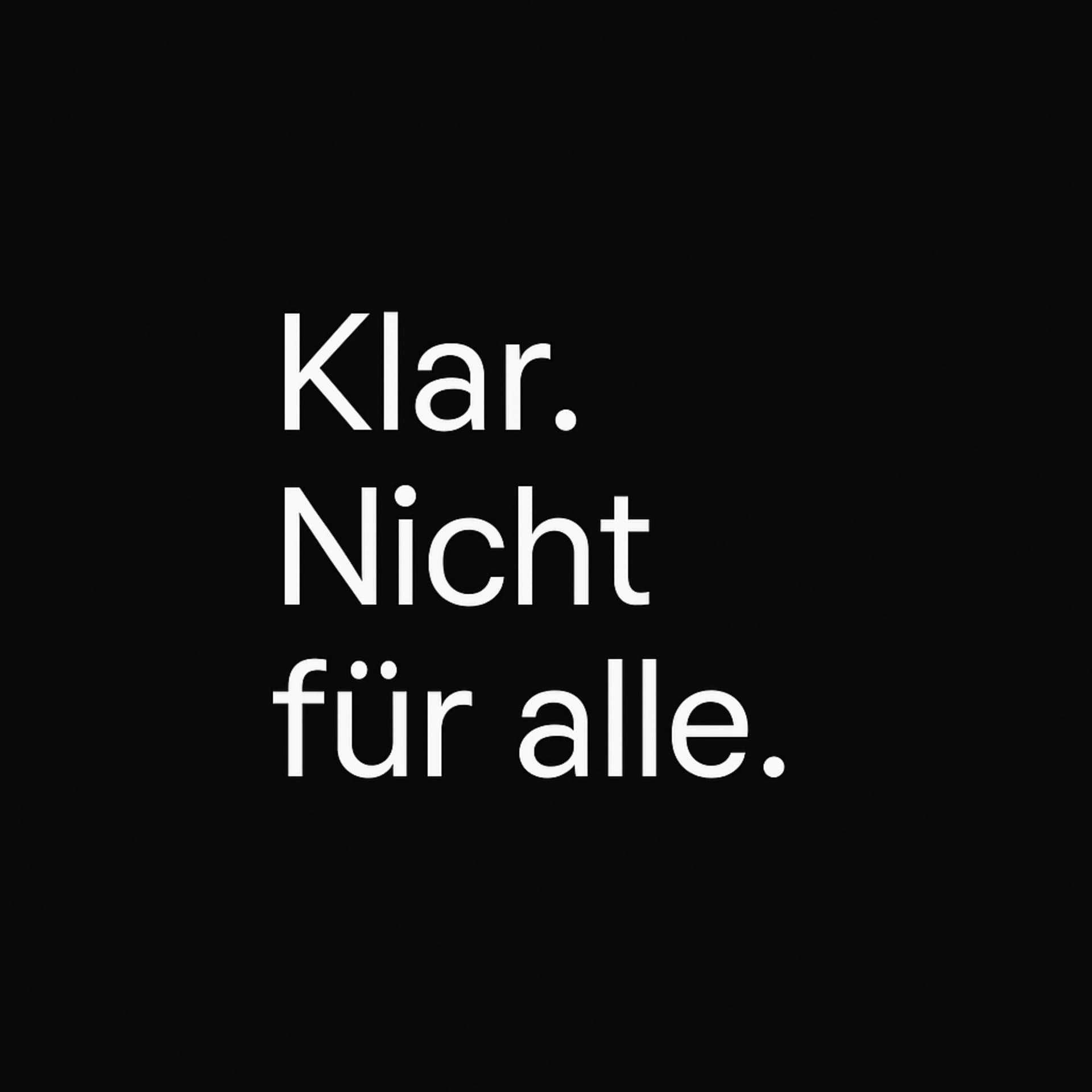 Klar. Nicht für alle. - Podcasts