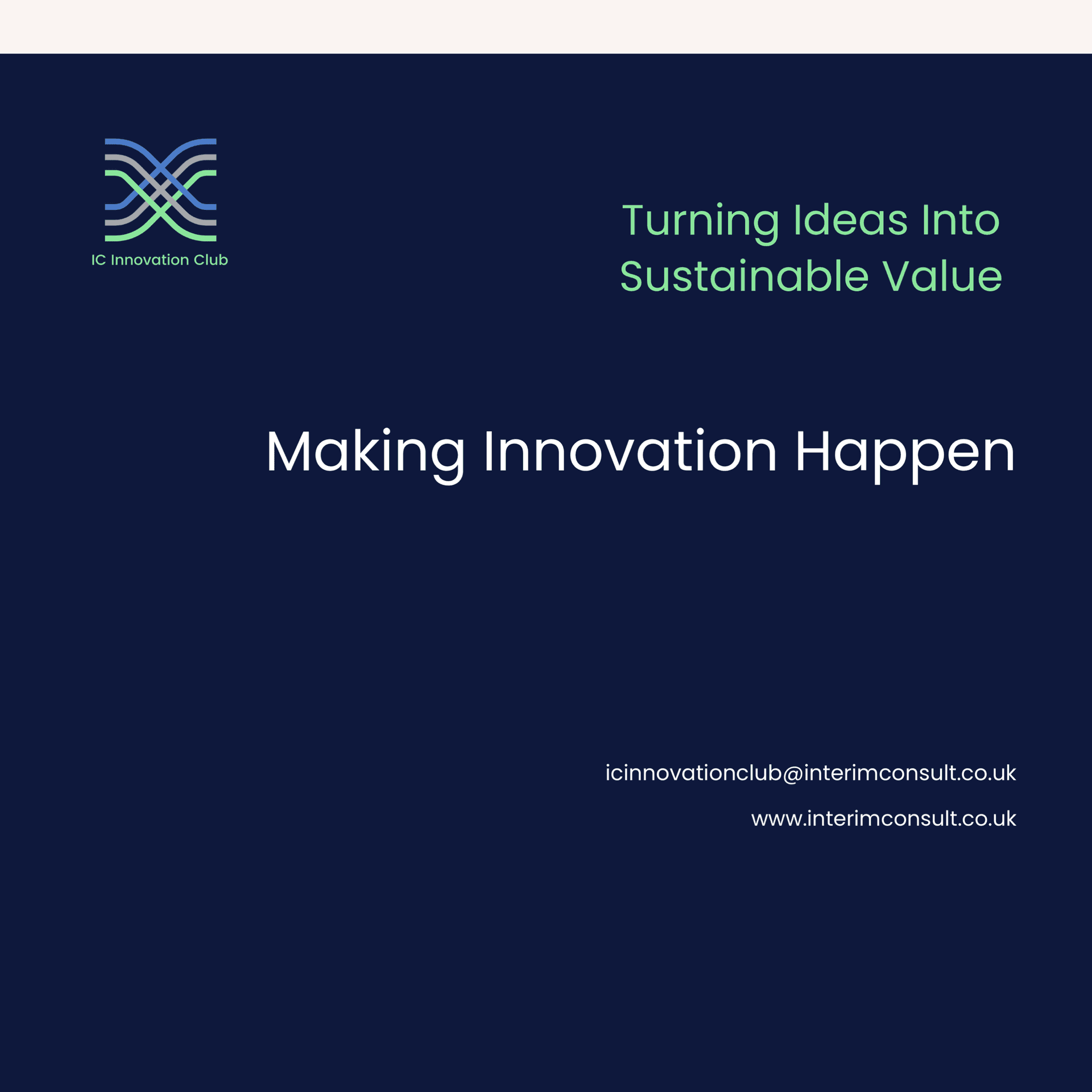 The IC Innovation Club Talking Innovation - Podcasts